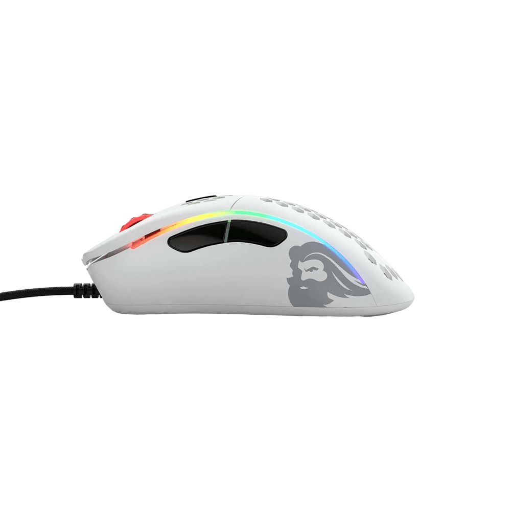 Glorious Model D Minus Matte White RGB Gaming Mouse - Vektra Computers LLC