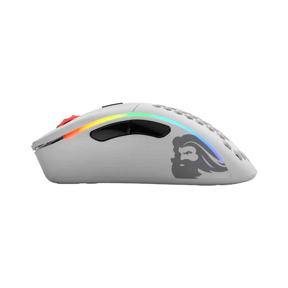 Glorious Model D Minus Wireless Matte White RGB Gaming Mouse - Vektra Computers LLC