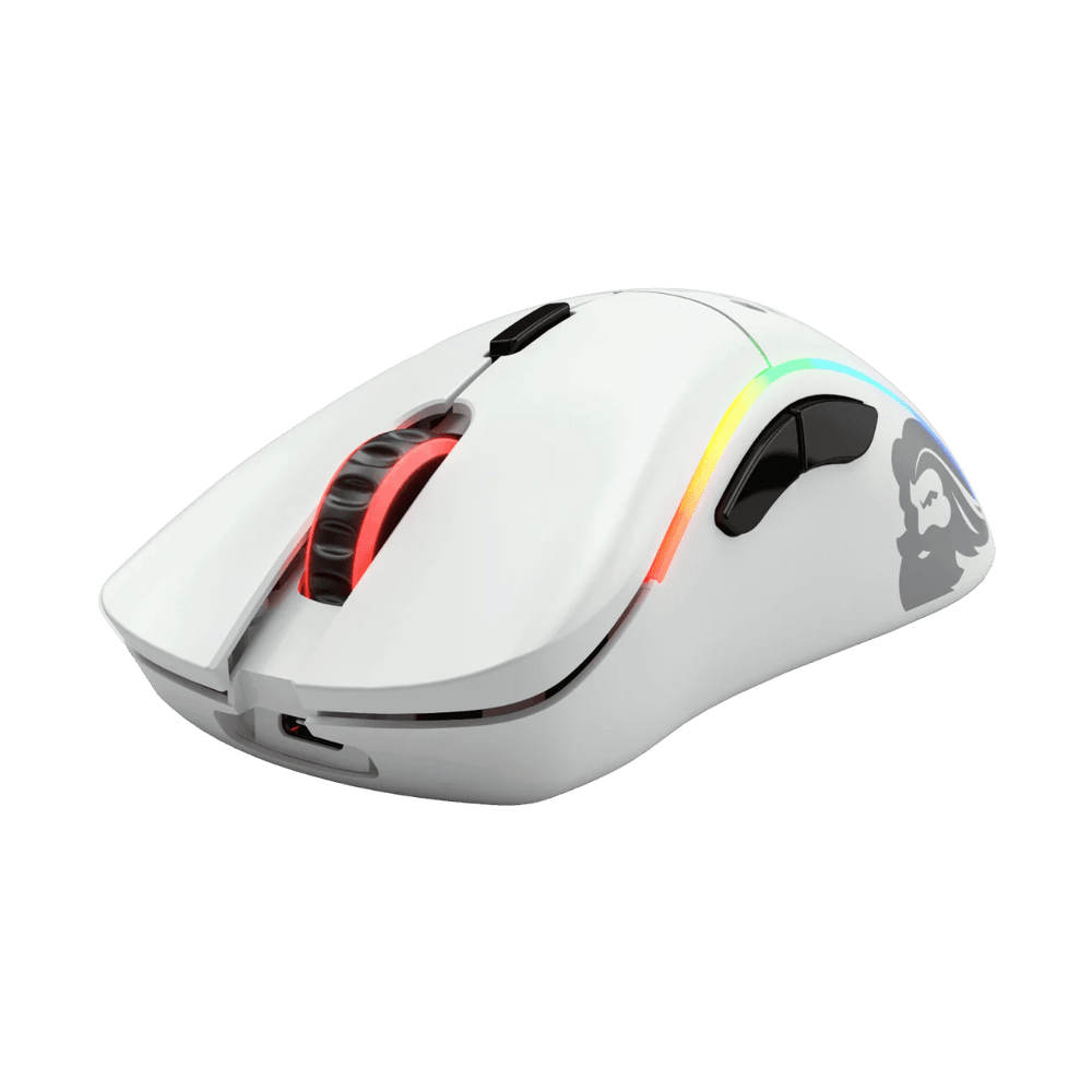 Glorious Model D Wireless Matte White RGB Gaming Mouse - Vektra Computers LLC