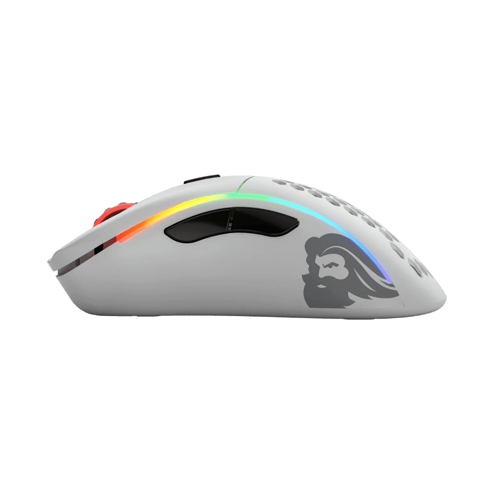 Glorious Model D Wireless Matte White RGB Gaming Mouse - Vektra Computers LLC