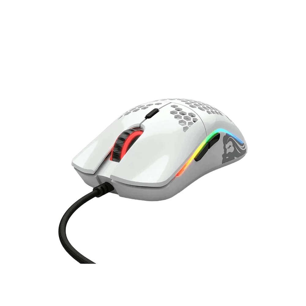Glorious Model O Minus Glossy White RGB Gaming Mouse - Vektra Computers LLC