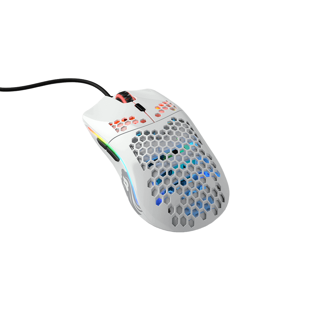 Glorious Model O Minus Glossy White RGB Gaming Mouse - Vektra Computers LLC