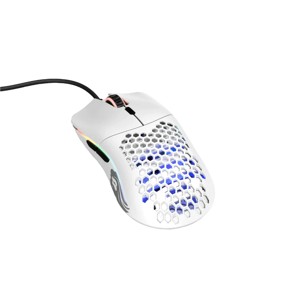 Glorious Model O Minus Matte White RGB Gaming Mouse - Vektra Computers LLC