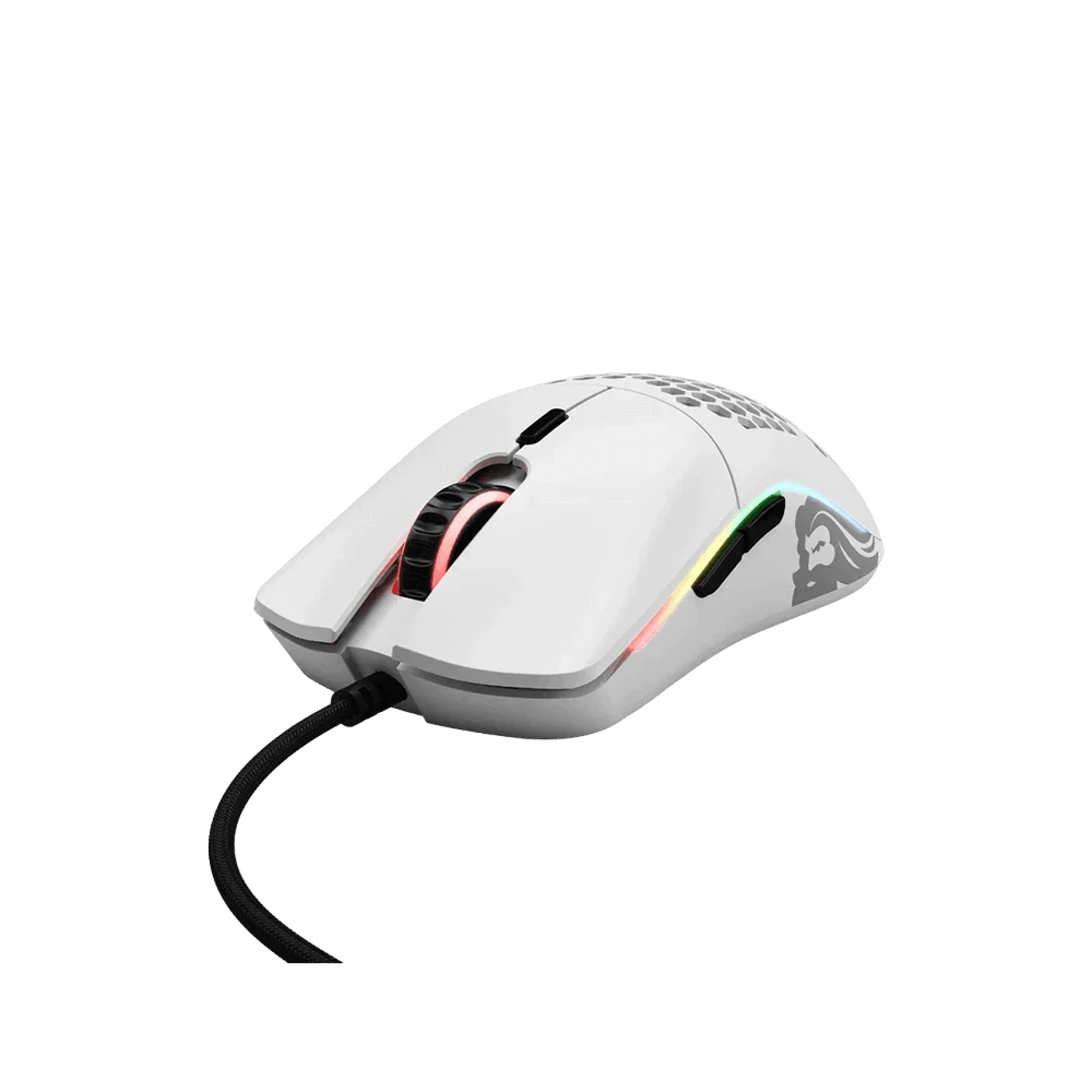 Glorious Model O Minus Matte White RGB Gaming Mouse - Vektra Computers LLC