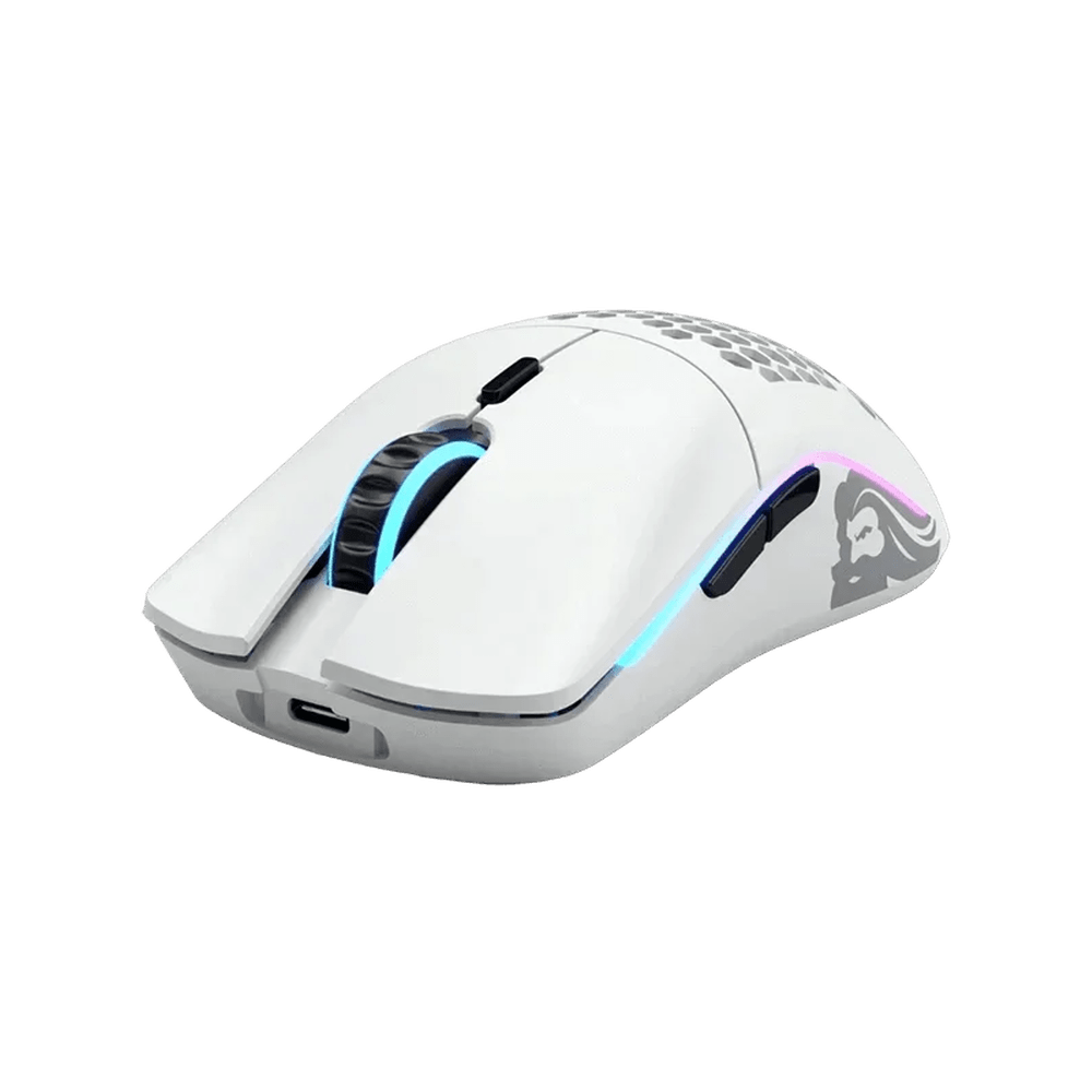 Glorious Model O Minus Wireless Matte White RGB Gaming Mouse - Vektra Computers LLC