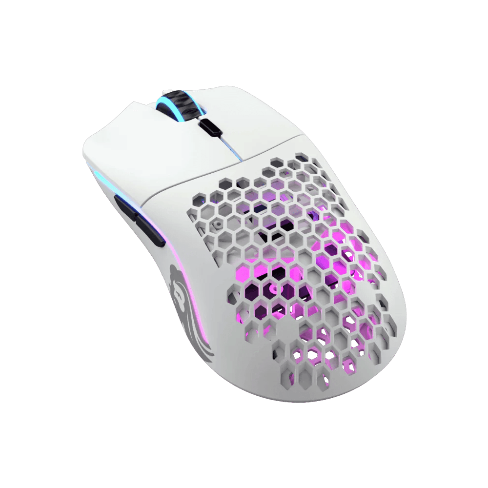 Glorious Model O Minus Wireless Matte White RGB Gaming Mouse - Vektra Computers LLC