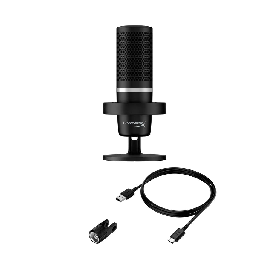 HyperX DuoCast USB Microphone RGB Lighting - Black | 4P5E2AA - Vektra Computers LLC