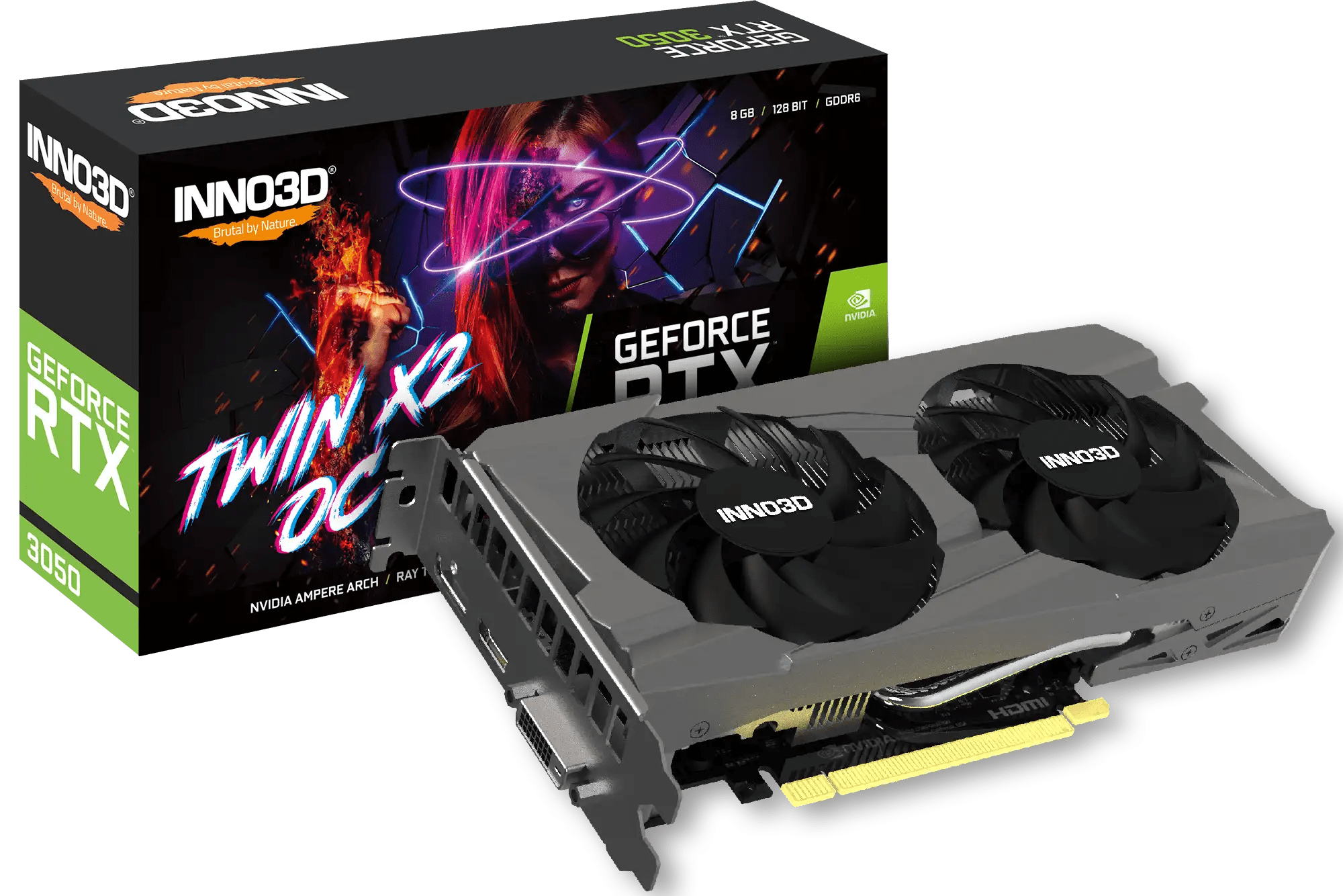 INNO3D GeForce RTX 3050 Twin X2 OC Gaming Graphics Card | N30502 - 08D6X - 1711VA41 - Vektra Computers LLC