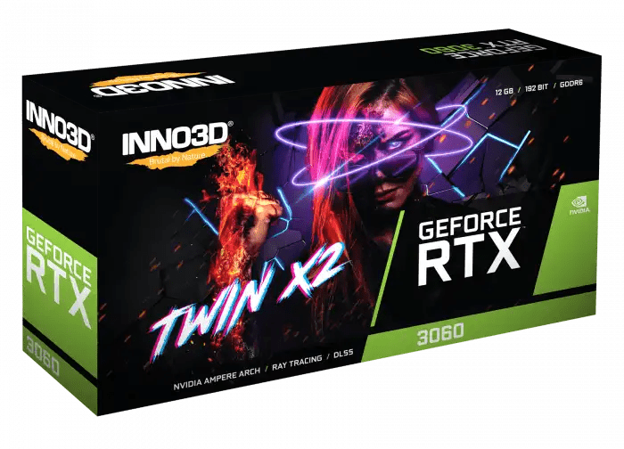 INNO3D GeForce RTX 3060 8GB TWIN X2 Gaming Graphics Card | N30602 - 08D6 - 11902130 - Vektra Computers LLC