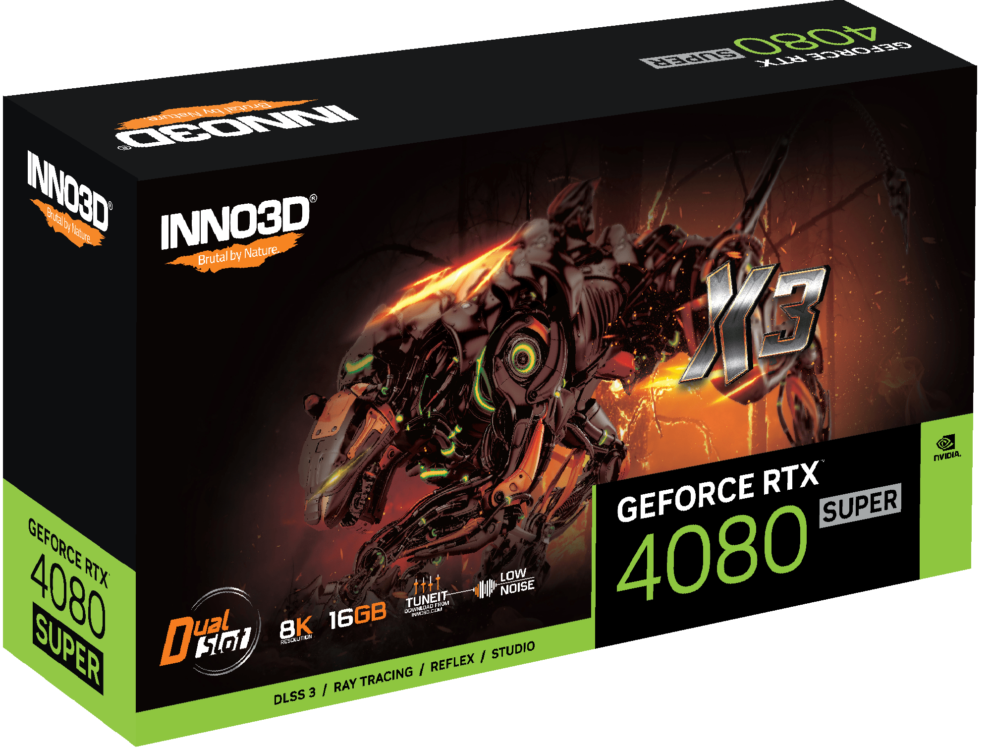 Inno3D GeForce RTX 4080 Super X3 16GB GDDR6X Gaming Graphics Card | N408S3 - 166X - 18703552 | - Vektra Computers LLC