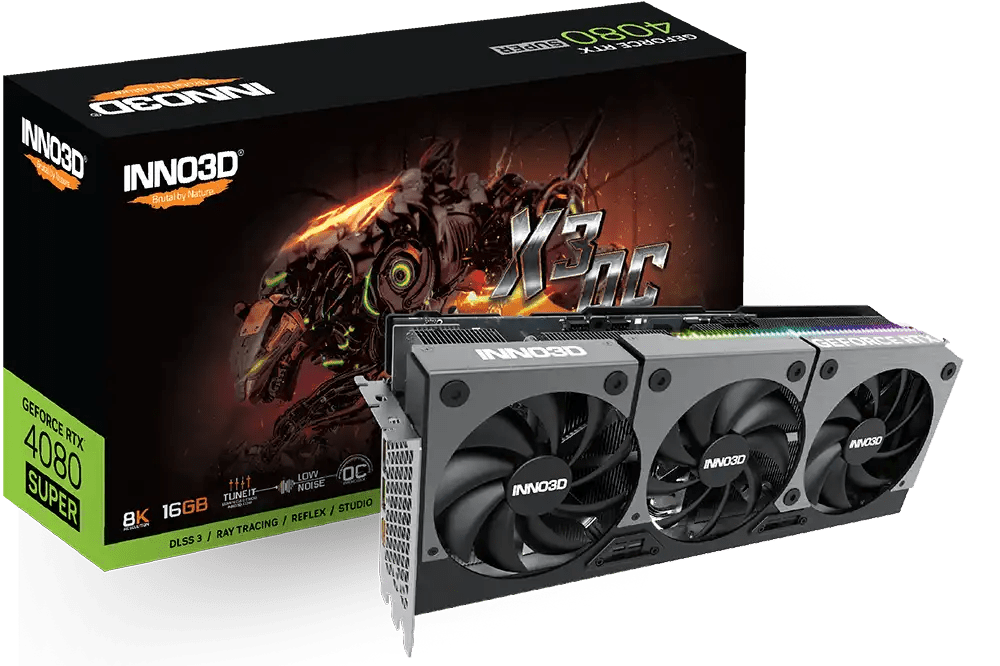 INNO3D GeForce RTX 4080 Super X3 OC Gaming Graphics Card | N408S3 - 166XX - 187049N - Vektra Computers LLC