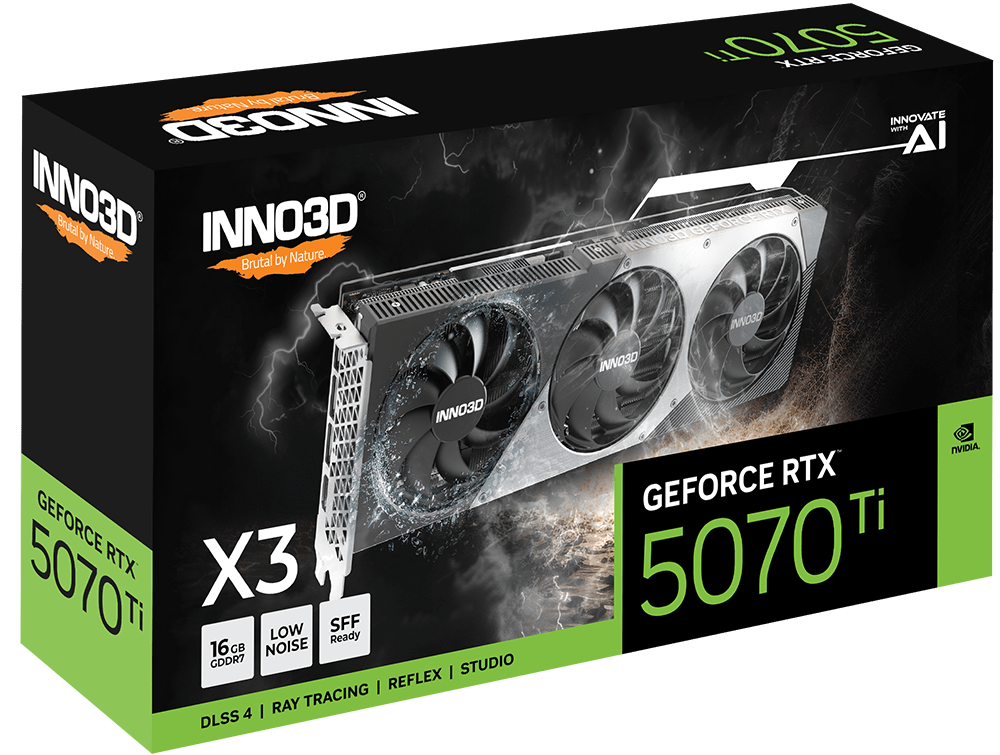 INNO3D GeForce RTX™ 5070 Ti X3 Graphics Card | N507T3 - 16D7 - 176068N - Vektra Computers LLC