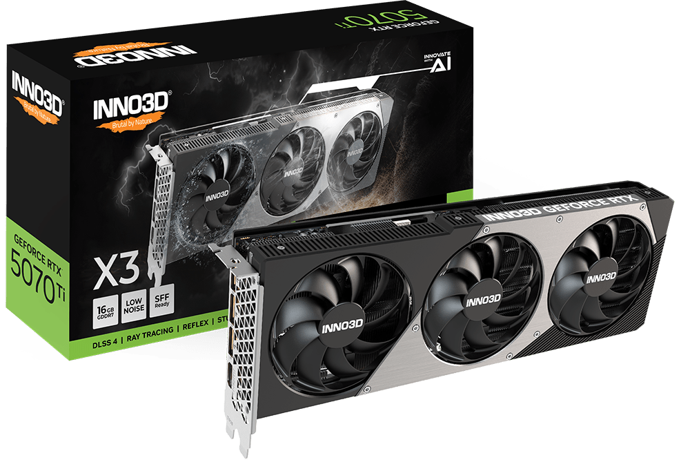 INNO3D GeForce RTX™ 5070 Ti X3 Graphics Card | N507T3 - 16D7 - 176068N - Vektra Computers LLC