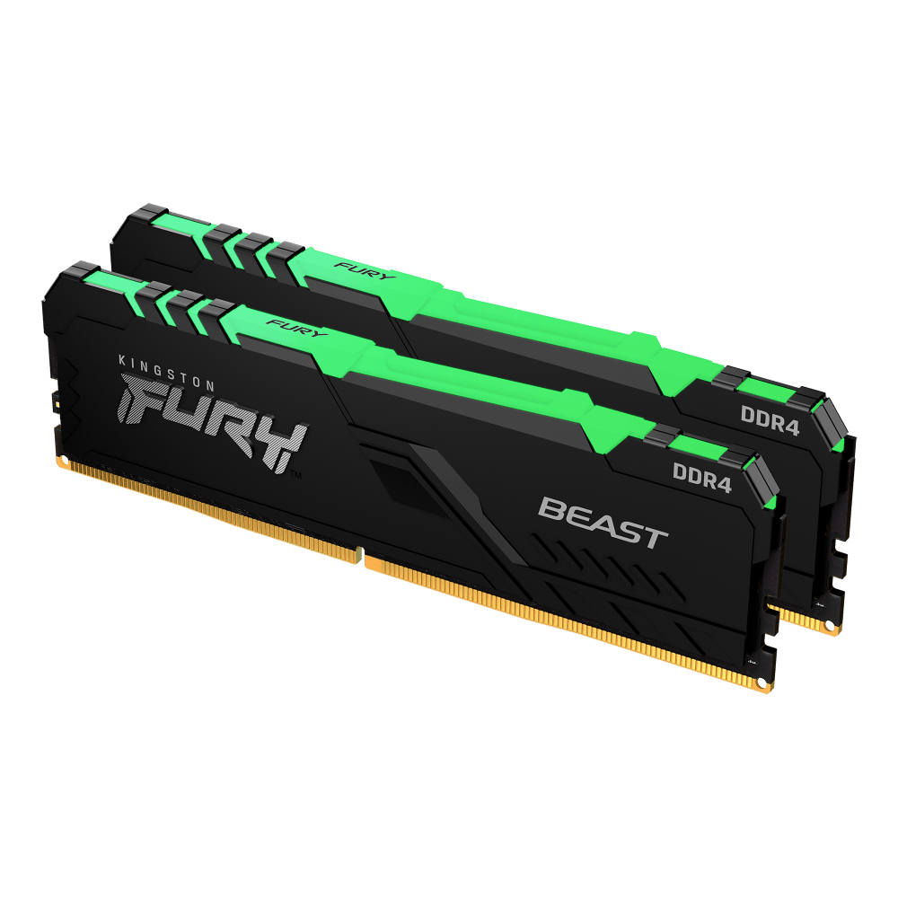 Kingston Fury Beast RGB 16GB (8GBx2) DDR4 3200MHz Desktop Memory - Vektra Computers LLC