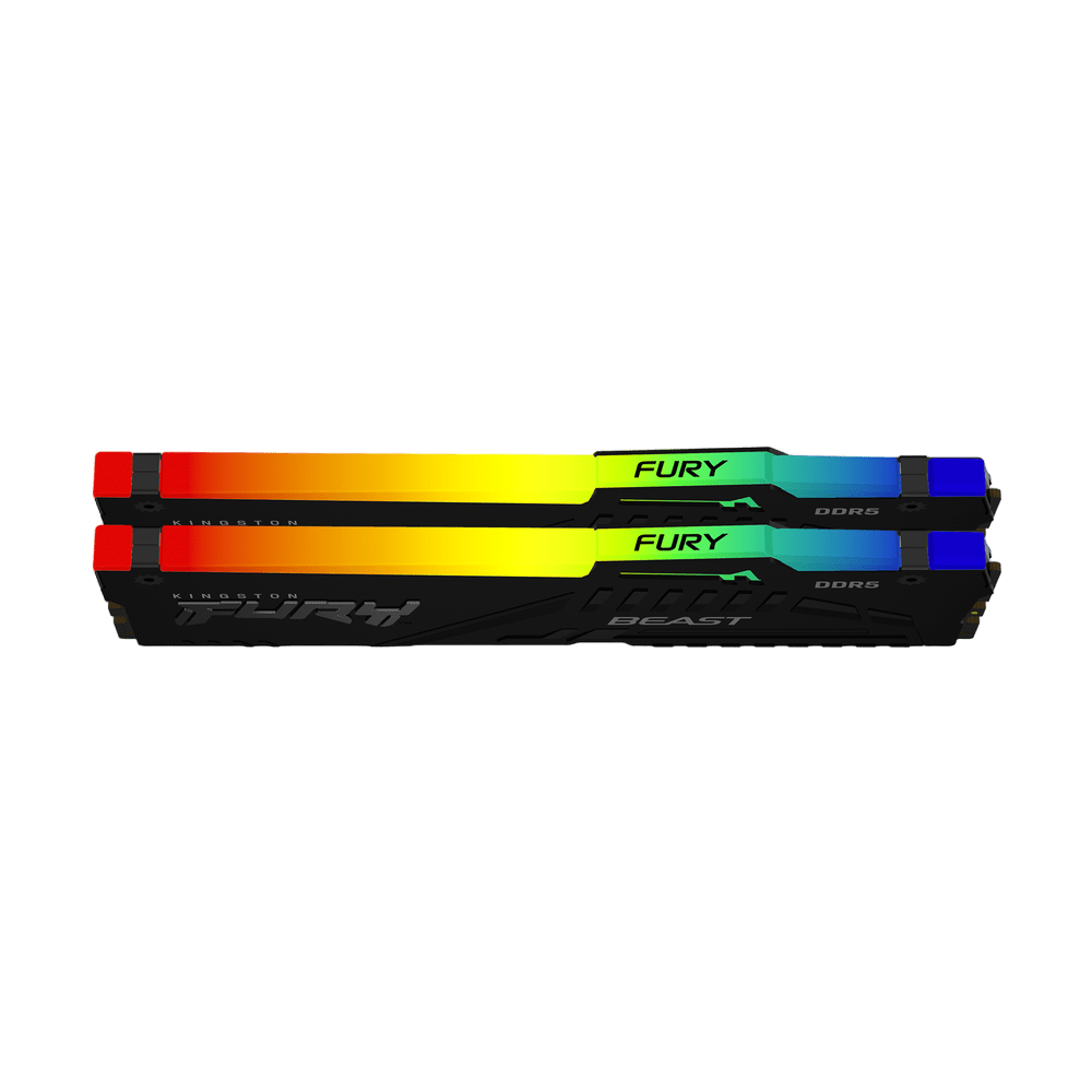 Kingston Fury Beast RGB 16GB (8GBx2) DDR5 5200MHz Desktop Memory - Vektra Computers LLC