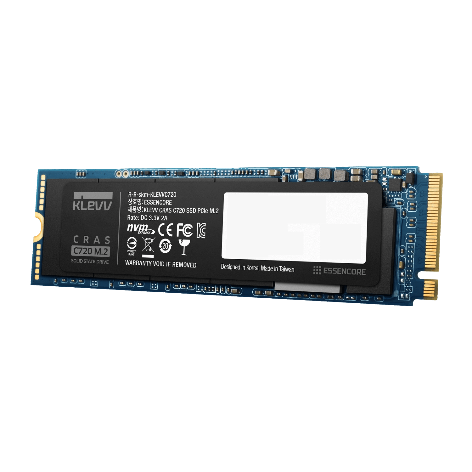 Klevv Cras C720 PCIe Gen3 NVMe M.2 SSD - Vektra Computers LLC