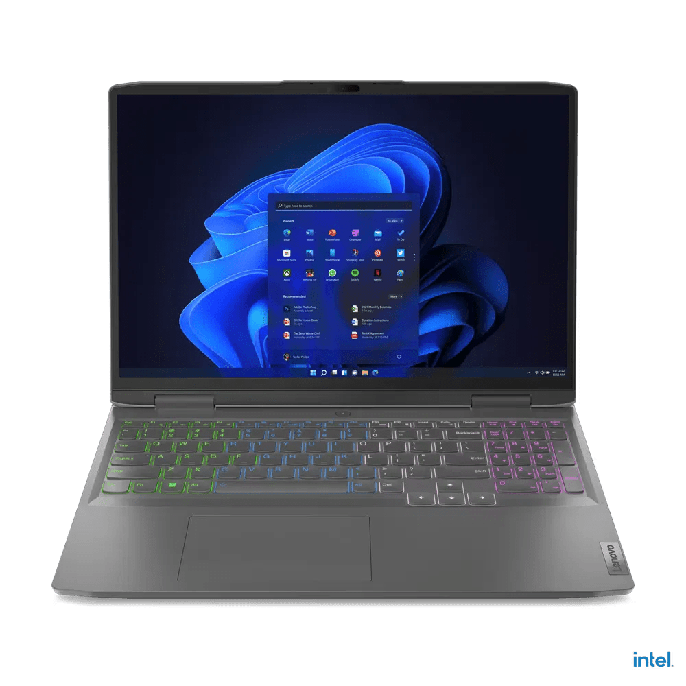 Lenovo Gaming LOQ3 16IRH8 Gaming Laptop Intel Core i7 - 13620H, 16GB RAM, 512GB SSD, NVIDIA GeForce RTX 4050 6GB, 16" WUXGA, ENG Keyboard, Bluetooth, Storm Grey, Windows 11 Pro | 82XW0093PS - Vektra Computers LLC