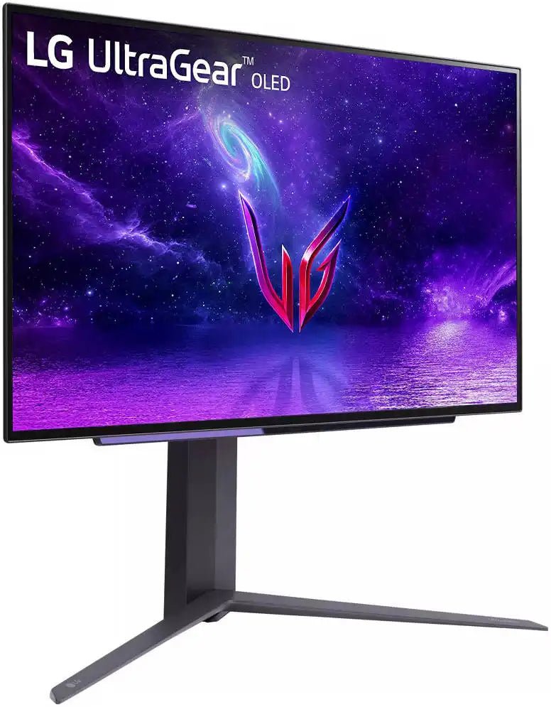 LG 27'' UltraGear OLED QHD Display with 240Hz Refresh Rate Gaming Monitor and FreeSync Prm Pro, 0.03ms (GtG) Response Time, DisplayHDR TRUE BLACK 400, DCI - P3 98.5%, USB, HDMI, DP, Black | 27GS95QE - B - Vektra Computers LLC