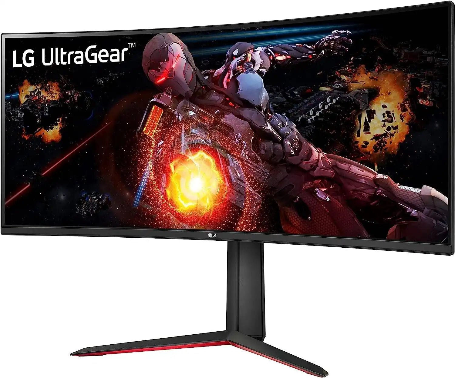 LG 34" UltraGear QHD Curved Gaming Monitor, VA Panel, 160Hz Refresh Rate & 5ms Response Time, AMD FreeSync Premium, sRGB 99% (Typ.) & HDR 10, 7Wx2ch Speakers, HDMI / DisplayPort, Black | 34GP63A - B - Vektra Computers LLC