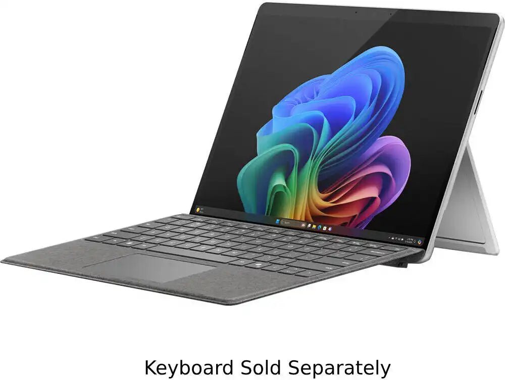 Microsoft Copilot+ PC Surface Pro Tablet, 13" 2880 x 1920 PixelSense Flow Touch 120Hz Display, Qualcomm Snapdragon X Plus, 16GB RAM, 512GB SSD, Qualcomm Adreno, Wi - Fi, Win 11, Platinum | ZHY - 00001 - Vektra Computers LLC