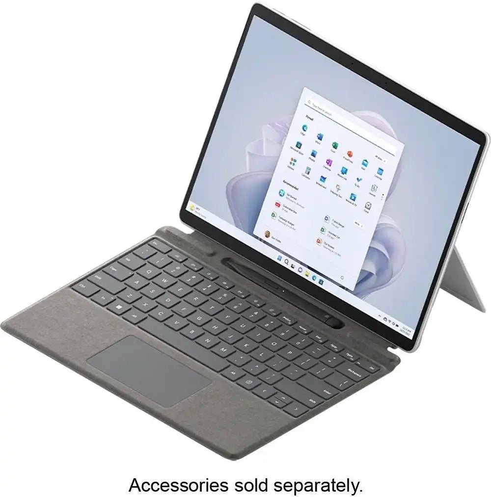 Microsoft Surface Pro 9 i7 - 1255U Processor, 32GB RAM, 1TB SSD, 13” PixelSense Flow Display, Windows 11 Pro, Color Platinum, 1 Year Warranty | QLQ - 00007 - Vektra Computers LLC