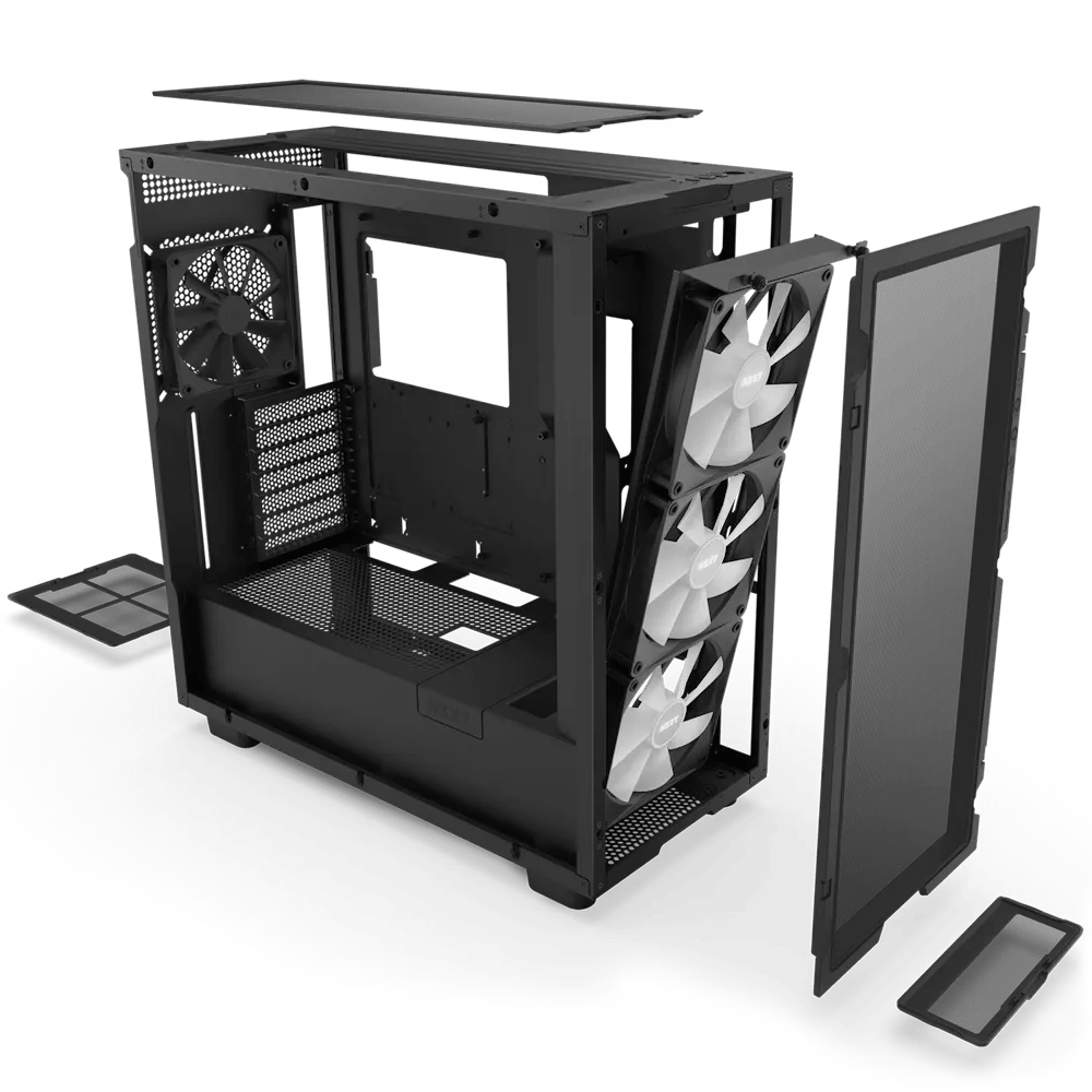 NZXT H7 Flow RGB Mid - Tower RGB Case | CM - H71F | - Vektra Computers LLC