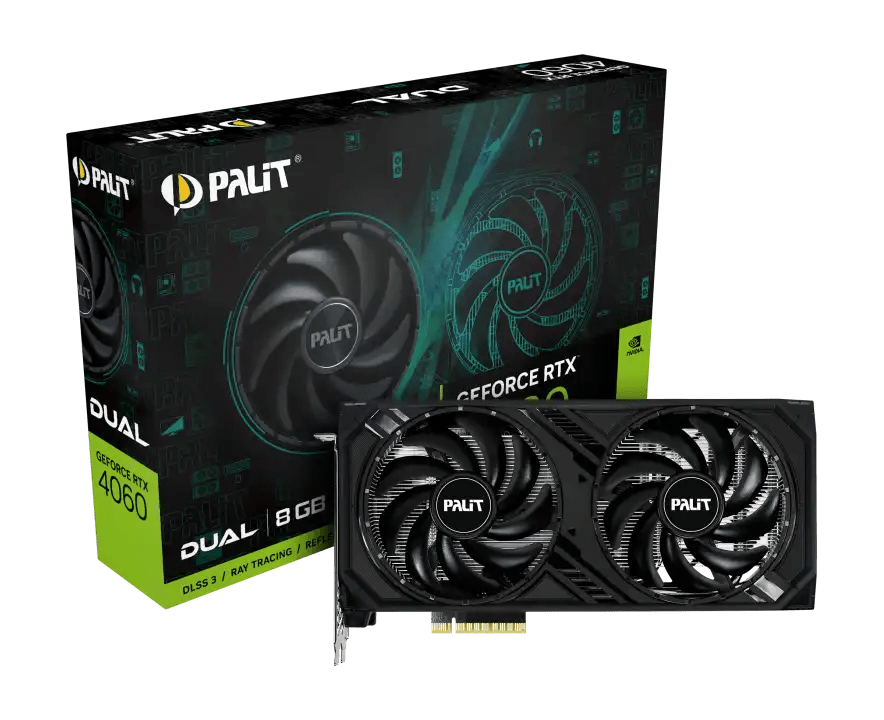 Palit GeForce RTX 4060 Dual Gaming Graphics Card | NE64060019P1 - 1070D | - Vektra Computers LLC