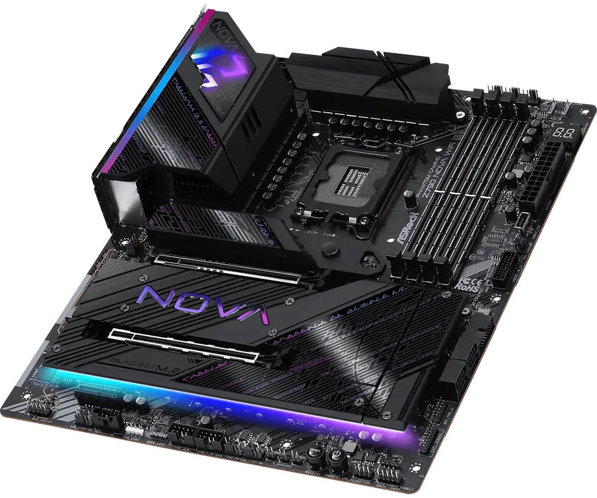 PHANTOM GAMING Z790 Nova WiFi LGA 1700 Socket Intel Motherboard | 90 - MXBMB0 - A0UAYZ - Vektra Computers LLC