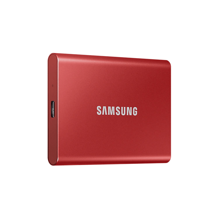 Samsung T7 500GB Portable SSD (Metallic Red) - Vektra Computers LLC