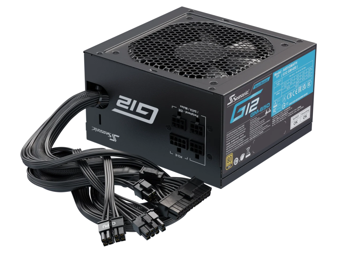 Seasonic G12 GM - 650 Power Supply 650 Watts | A651GMAFH - Vektra Computers LLC