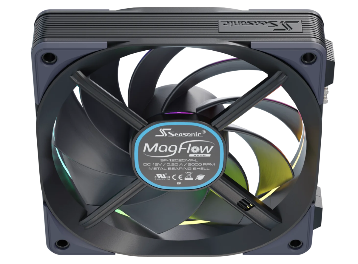 Seasonic MagFlow ARGB 120 mm PWM Case Fan | SS - MF12025L - Vektra Computers LLC