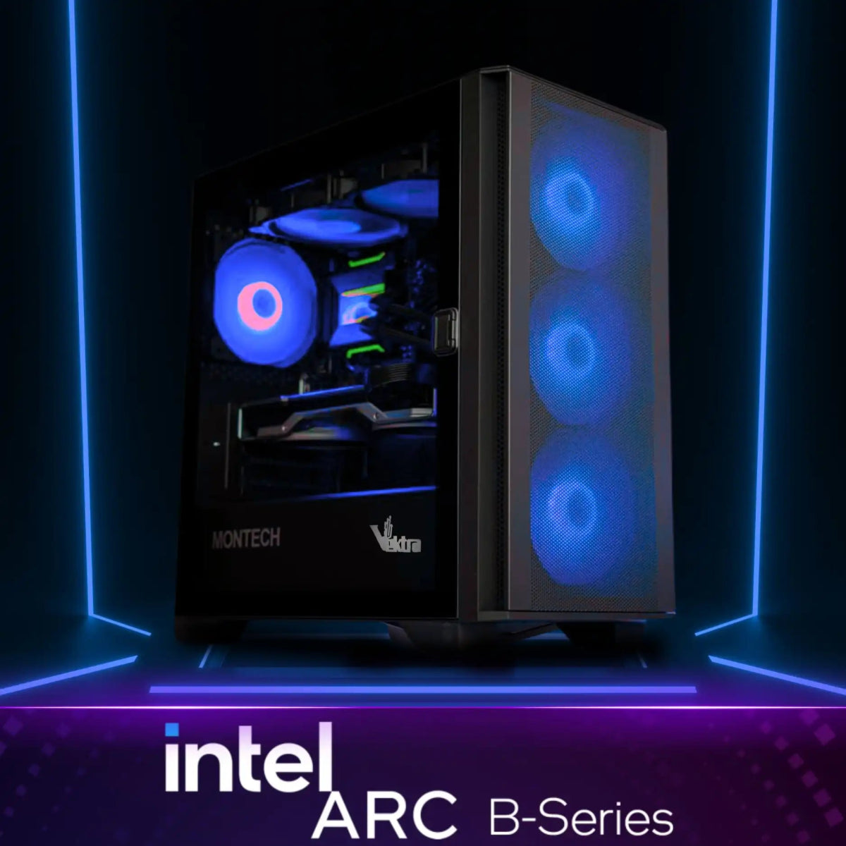 Vektra RDY Air 100 Black Intel Arc B570 Series Gaming PC - Vektra Computers LLC