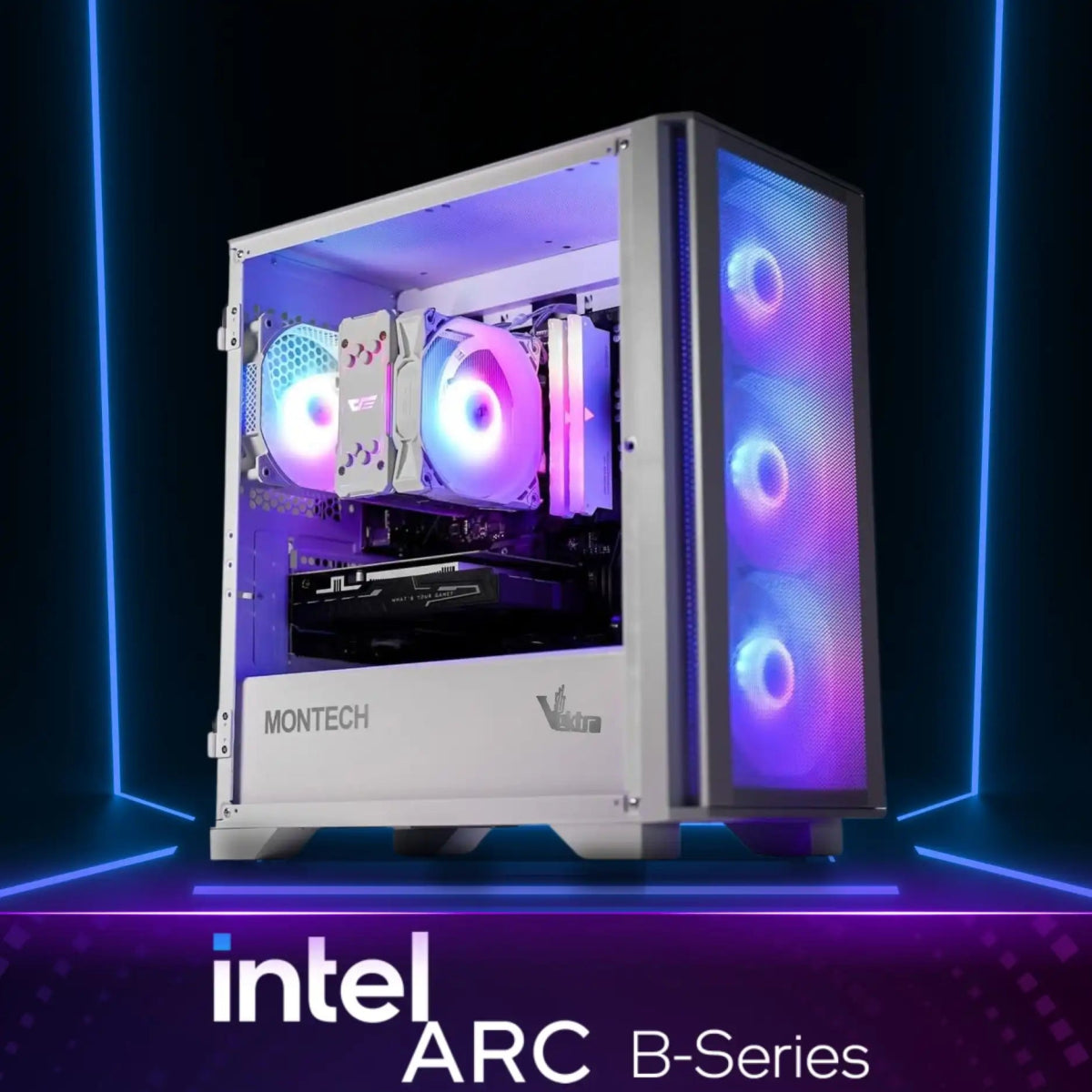 Vektra RDY Air 100 White Intel Arc B570 Series Gaming PC - Vektra Computers LLC