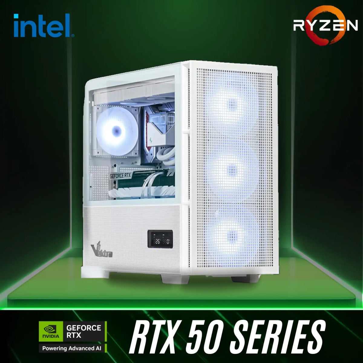 Vektra RDY CH560 White Nvidia RTX 50 Series Gaming PC - Vektra Computers LLC