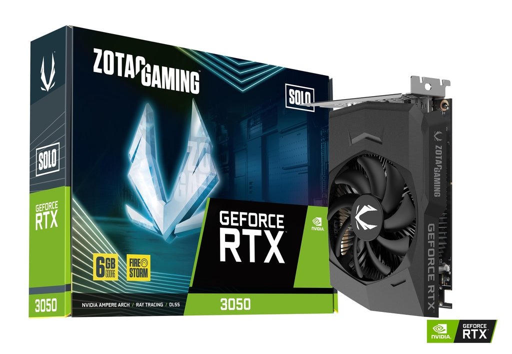 ZOTAC GAMING GeForce RTX 3050 6GB GDDR6 Solo, ZT - A30510G - 10L - 297 - Vektra Computers LLC