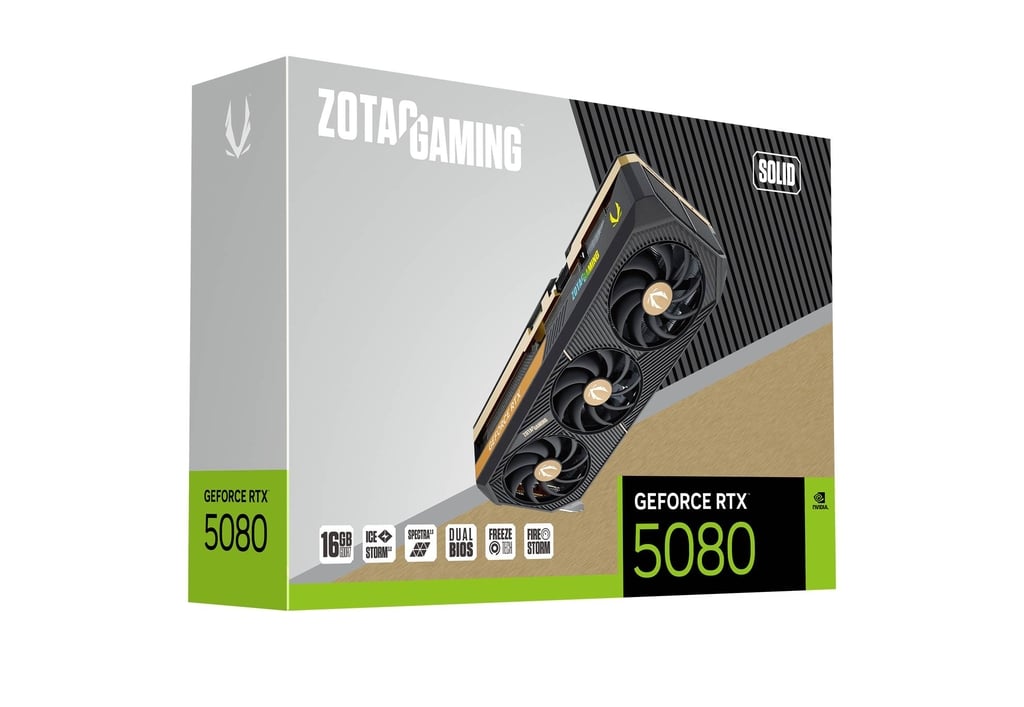 ZOTAC GAMING GeForce RTX 5080 SOLID Graphics Card - Vektra Computers LLC