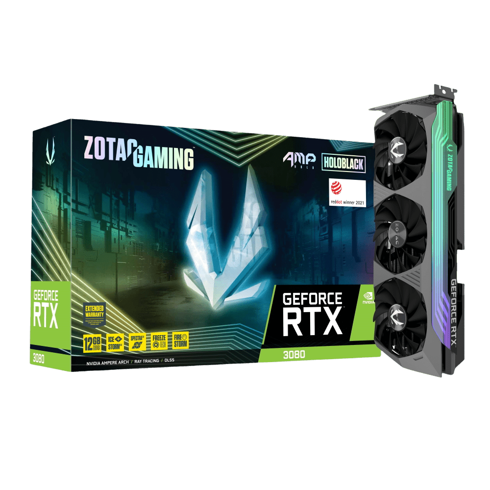 Zotac GeForce RTX 3080 AMP Holo LHR 12GB Graphics Card | ZT - A30820F - 10PLHR | - Vektra Computers LLC